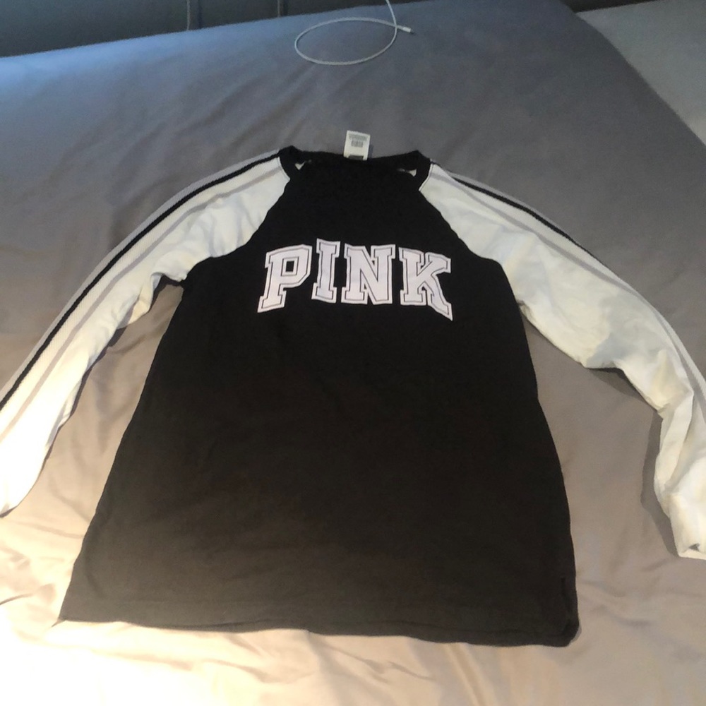 Long sleeve pink victoria secret tee
